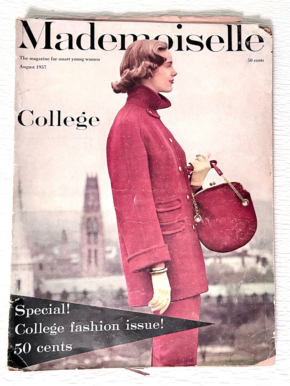 Mademoiselle Vintage August 1957 College Issue Fashion Magazine, Rare